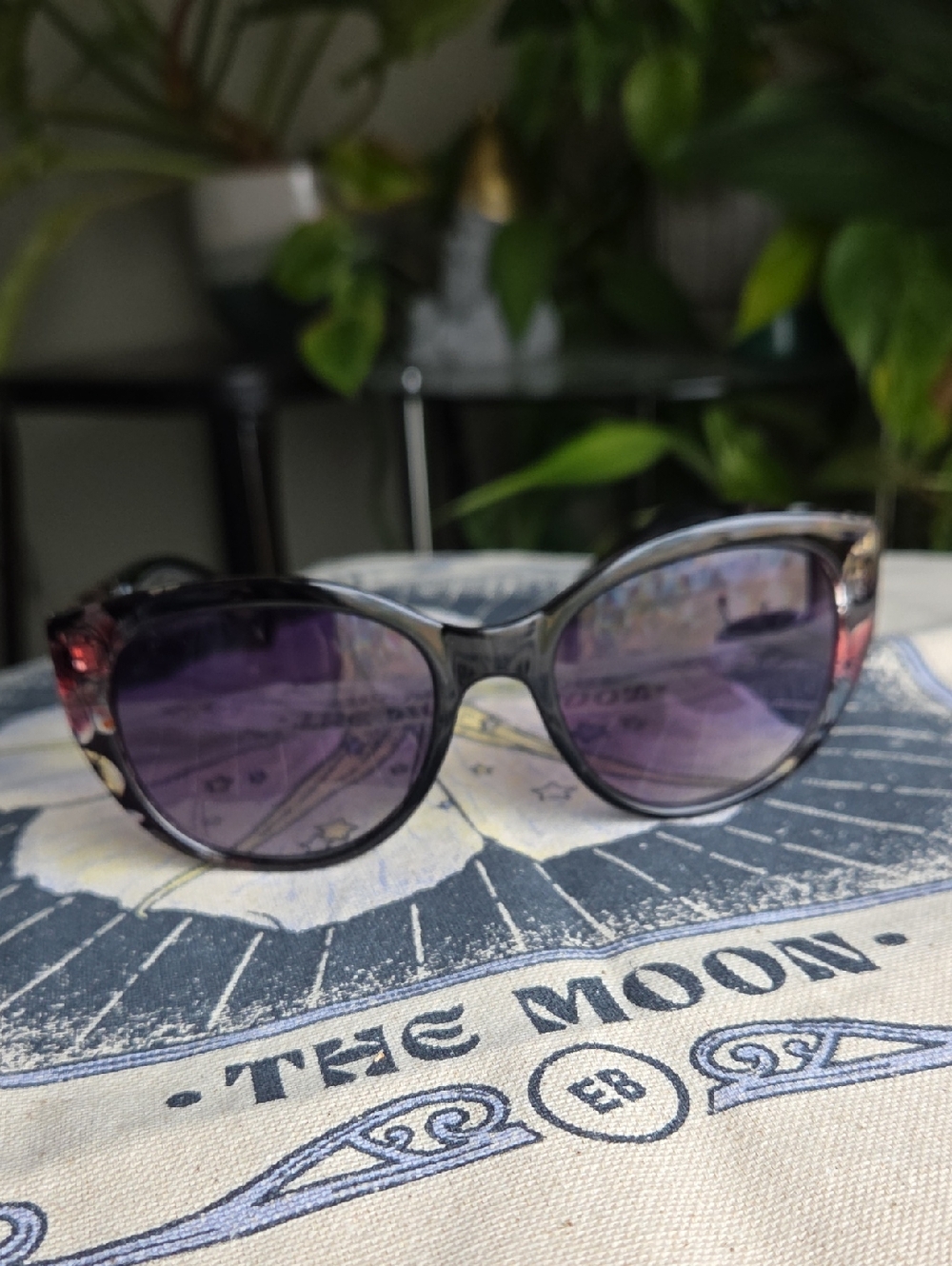 Nanette Lepore Black And Floral Sunglasses